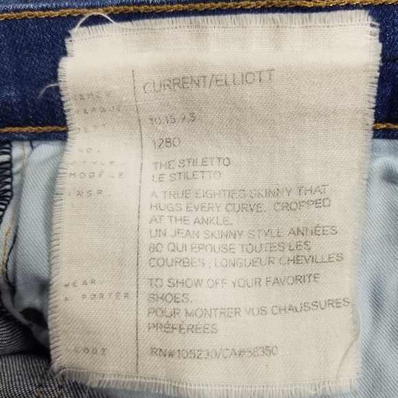 Current elliot the Stilletto Destroy Ankle Jean 28 - Picture 8 of 9